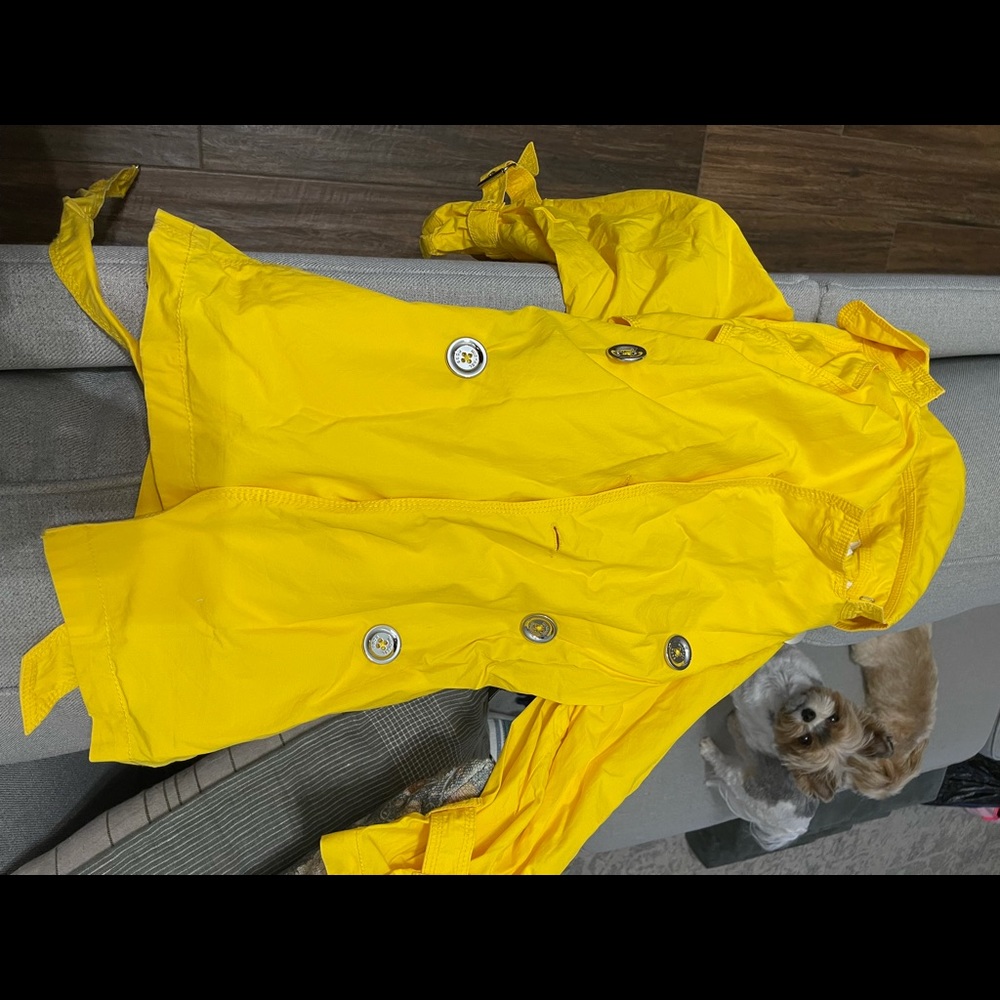 Yellow Michael Kors cotton short trench